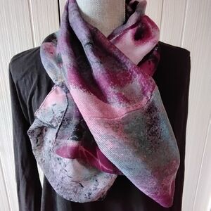 New And Never Worn Scarf (Continuous Circle), Muted Shades Of Pink and Purple